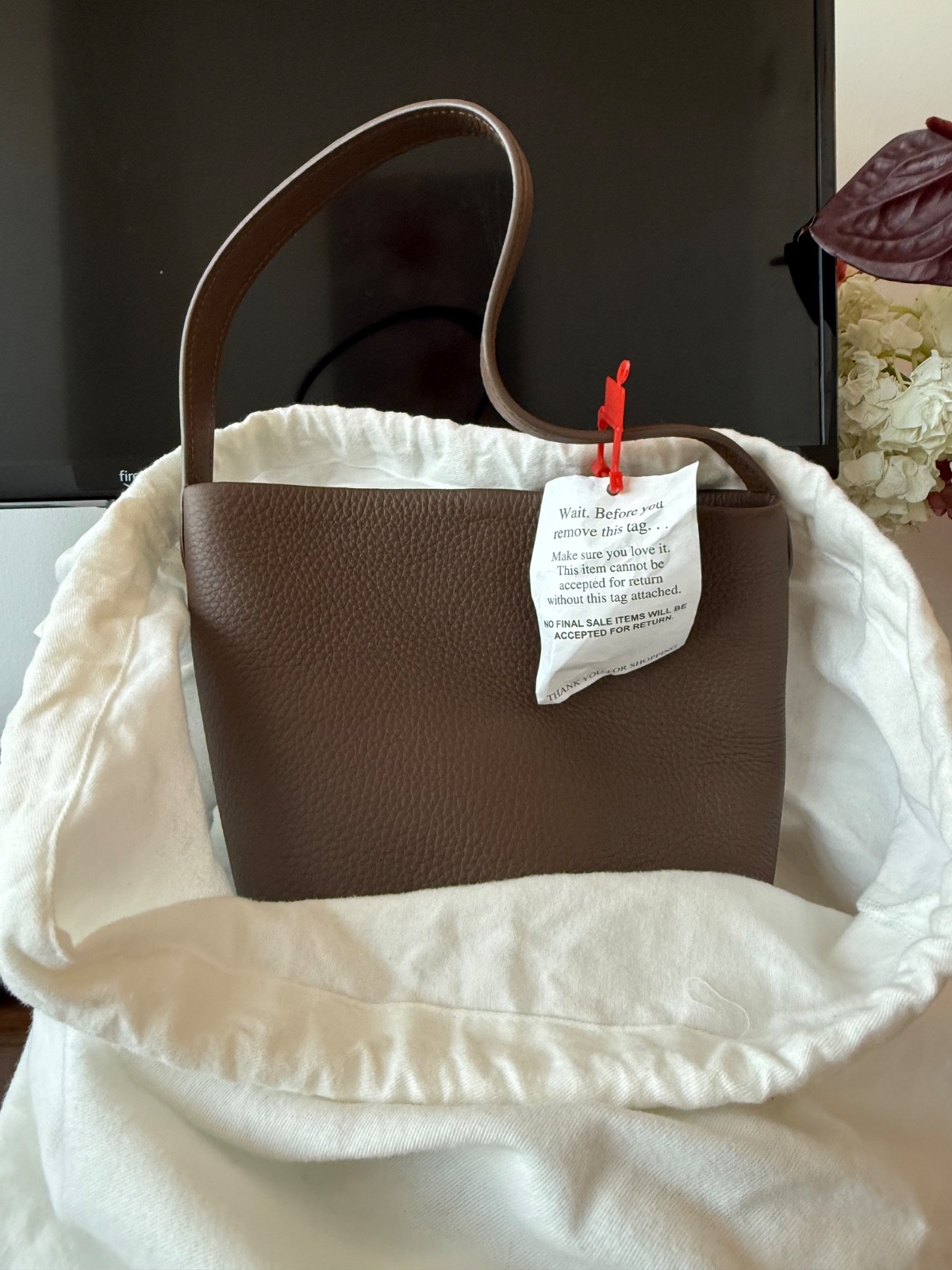 The Row Small N/S Park Leather Tote in Brown – Brand New, Never Used w/ Tag!