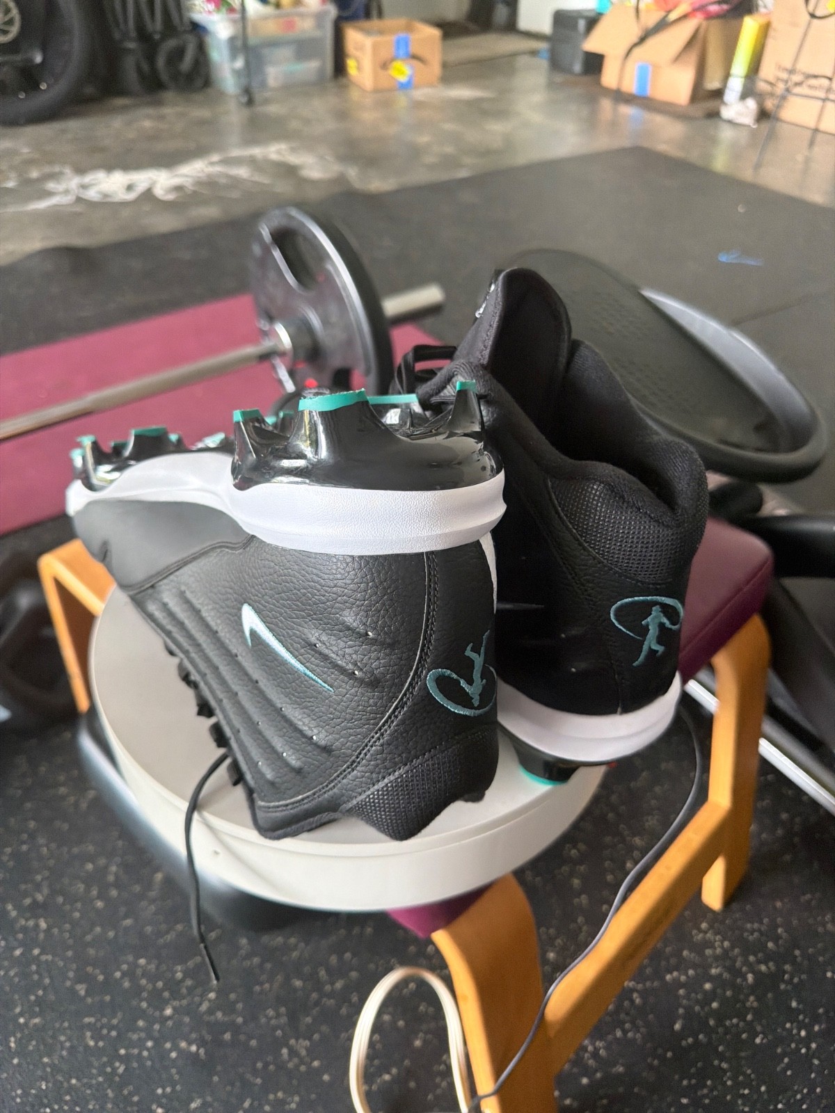 Nike Griffey 2 MCS Freshwater Men’s Baseball Cleats Size 15 Black/Teal