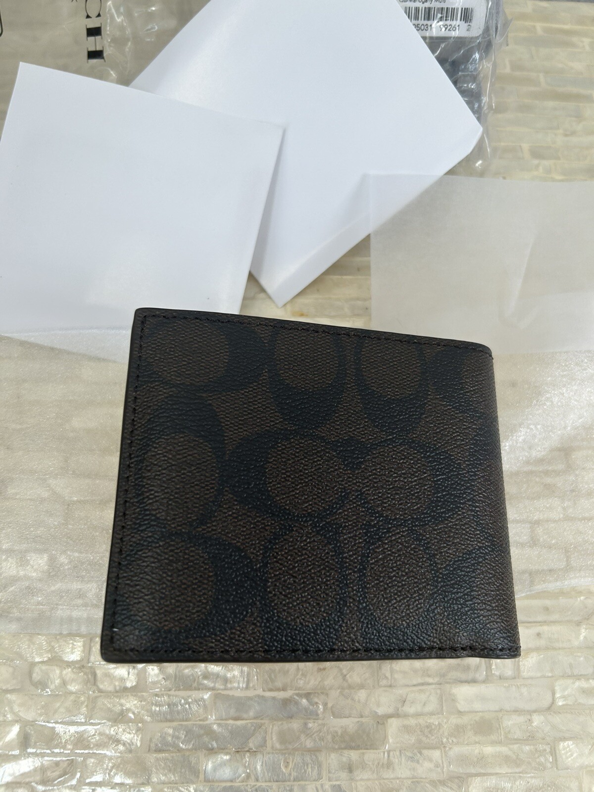 Coach Neon 3 In 1 Wallet In Colorblock Signature Canvas Mahogany Multi