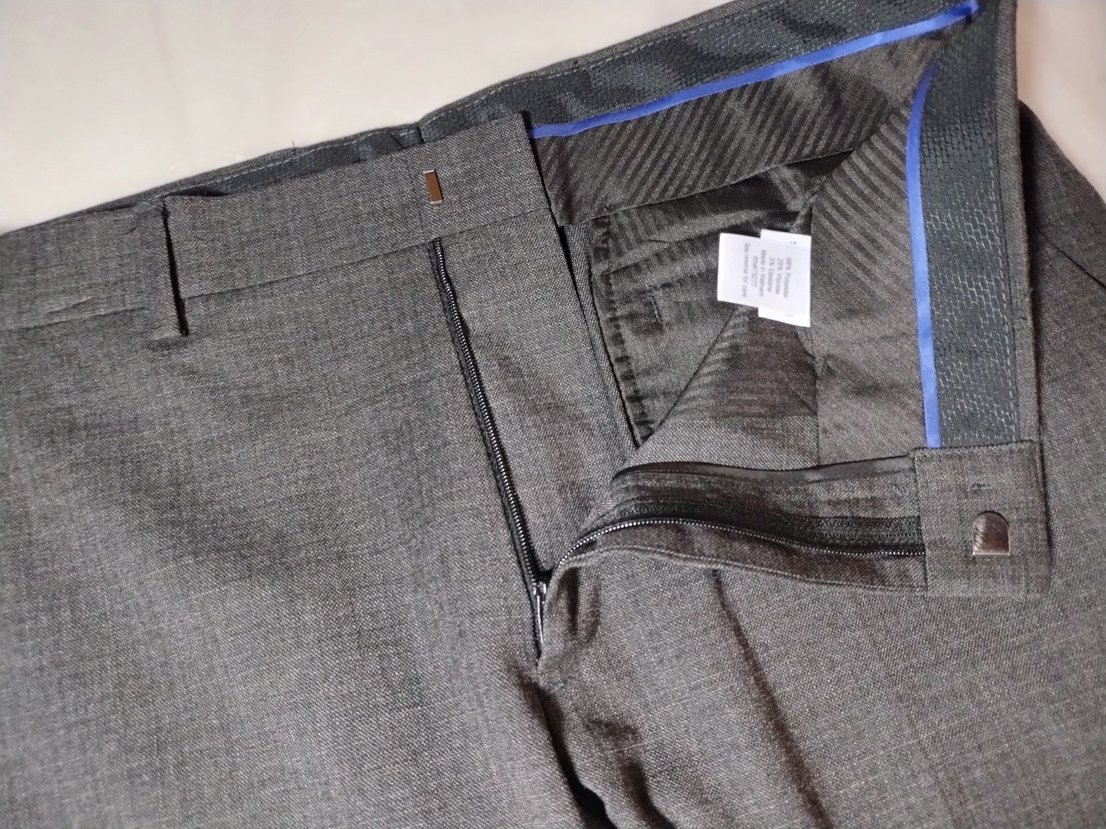 MENS SIZE 32X32 Dress Pants GRAY Slim Fit