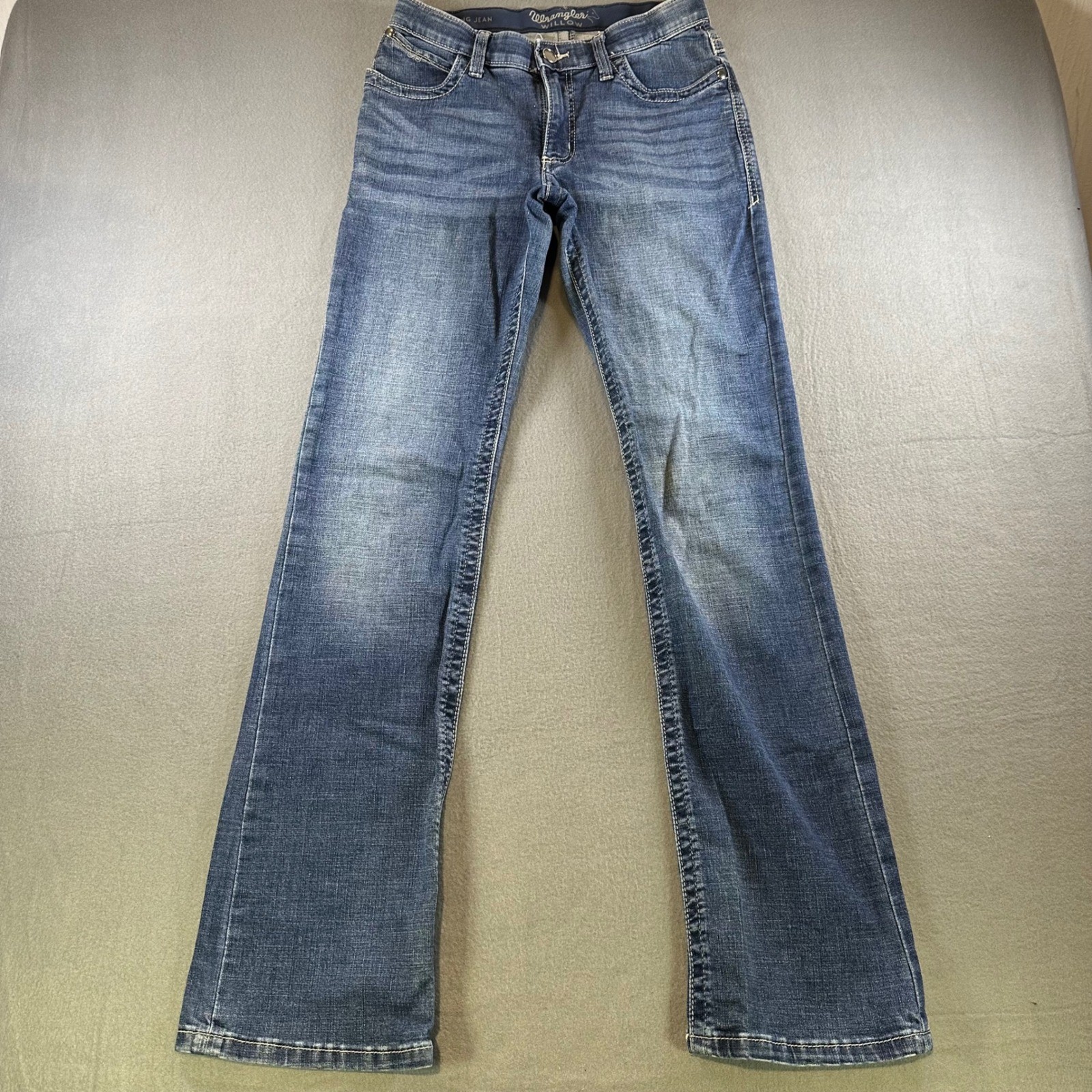 Wrangler Willow Ultimate Riding Jeans Womens 30×35 Dark Wash Bootcut Denim