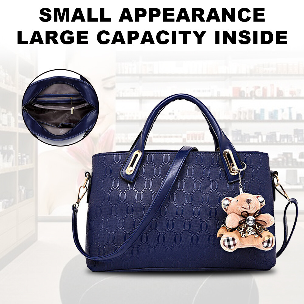 4Pcs/Set Women Lady Leather Handbags Messenger Shoulder Bags Tote Satchel Purse