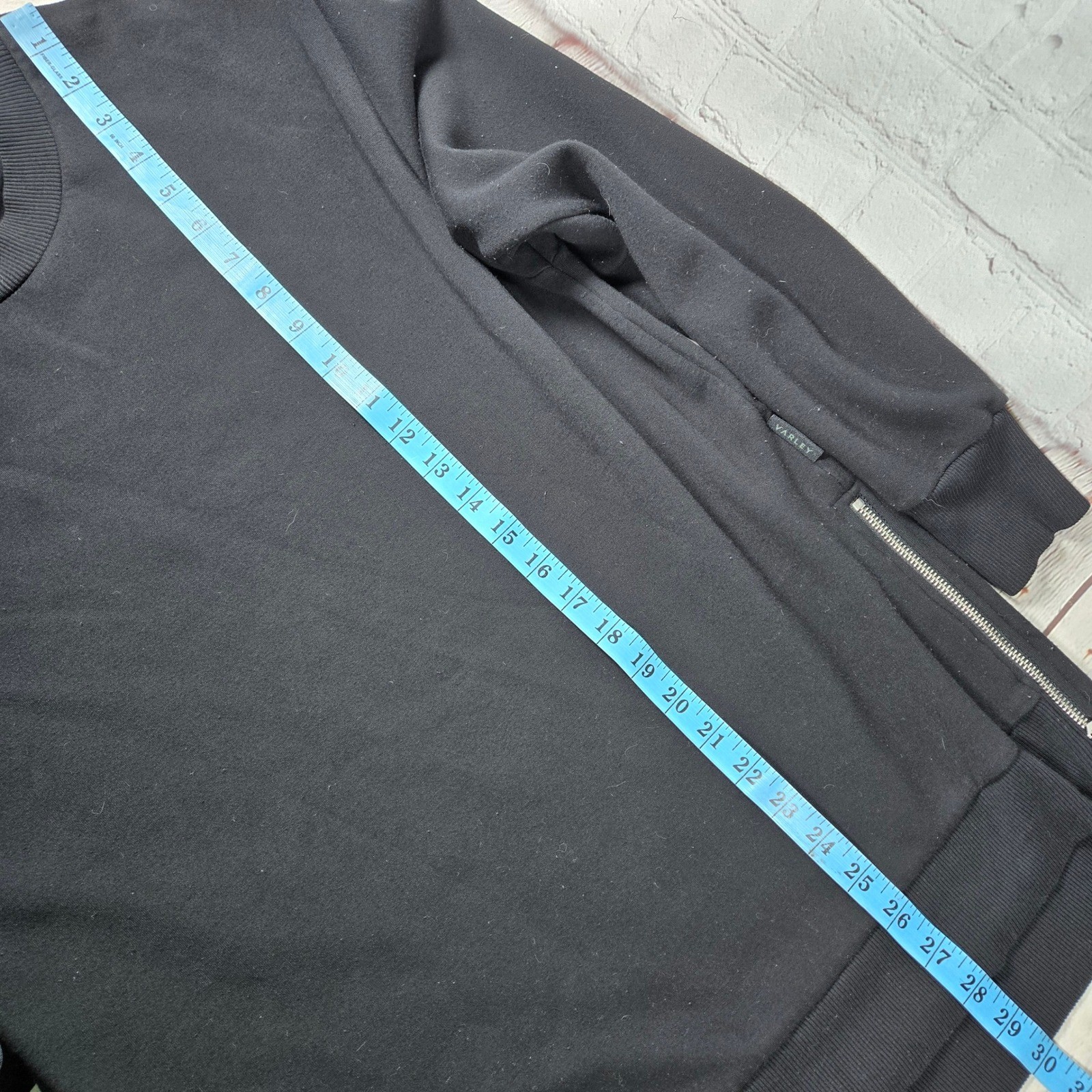 VARLEY Charter Sweat 2.0 DoubleSoft Crewneck Long Sleeve Sweatshirt Black