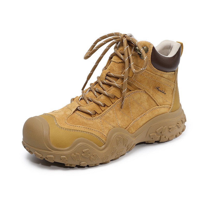 2026 Genuine Leather Ankle Boots Women British Casual Anti Slip Hiking Shoes New