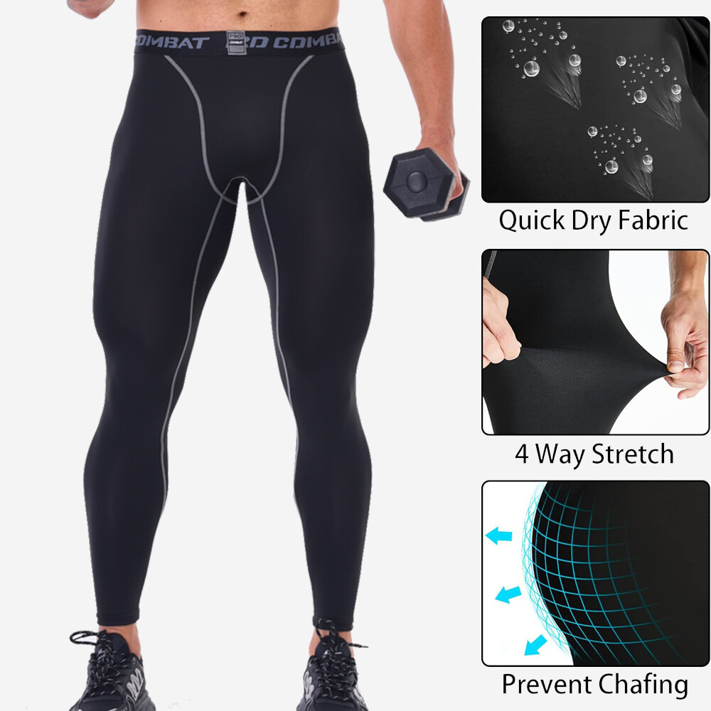 Pantalones Deportivos de Compresion De Hombre Men Sport Compression Base Layer