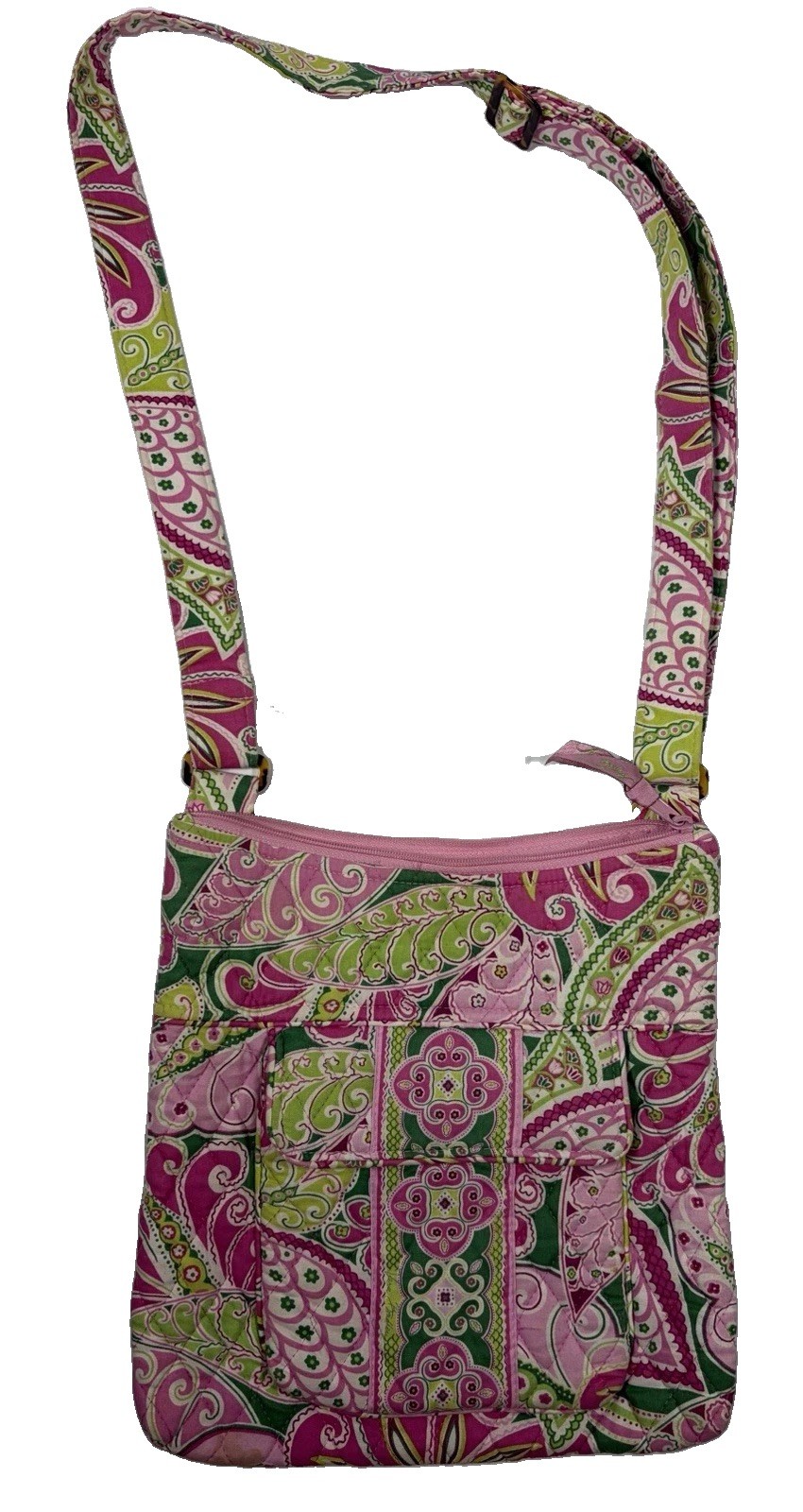 Vera Bradley Hipster Crossbody Bag in Pinwheel Pink Y2K Retired Print 11”x10”