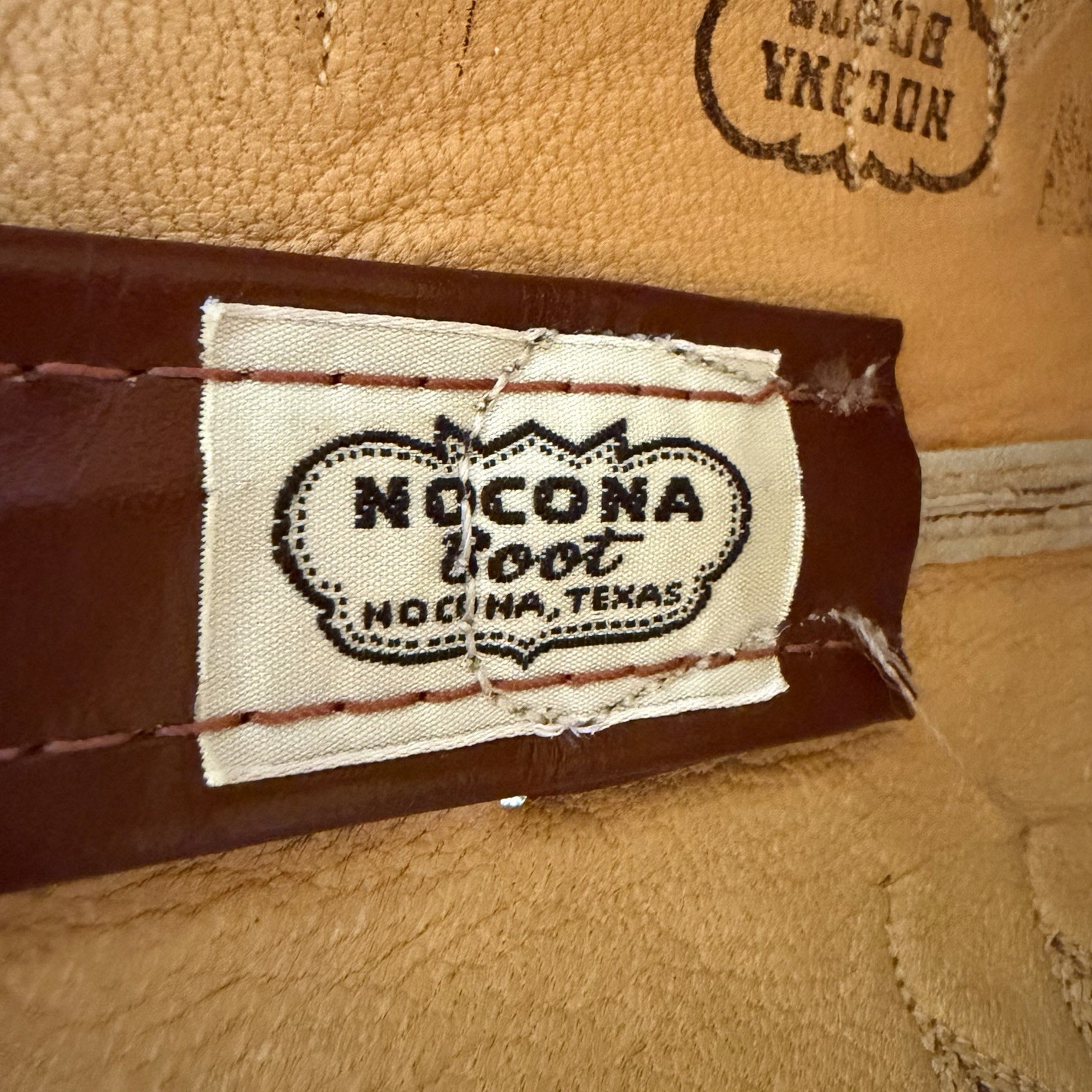 Vtg Nocona Bullhide Leather Cowboy Boots Mens Size 8D Brown Texas Western Boots