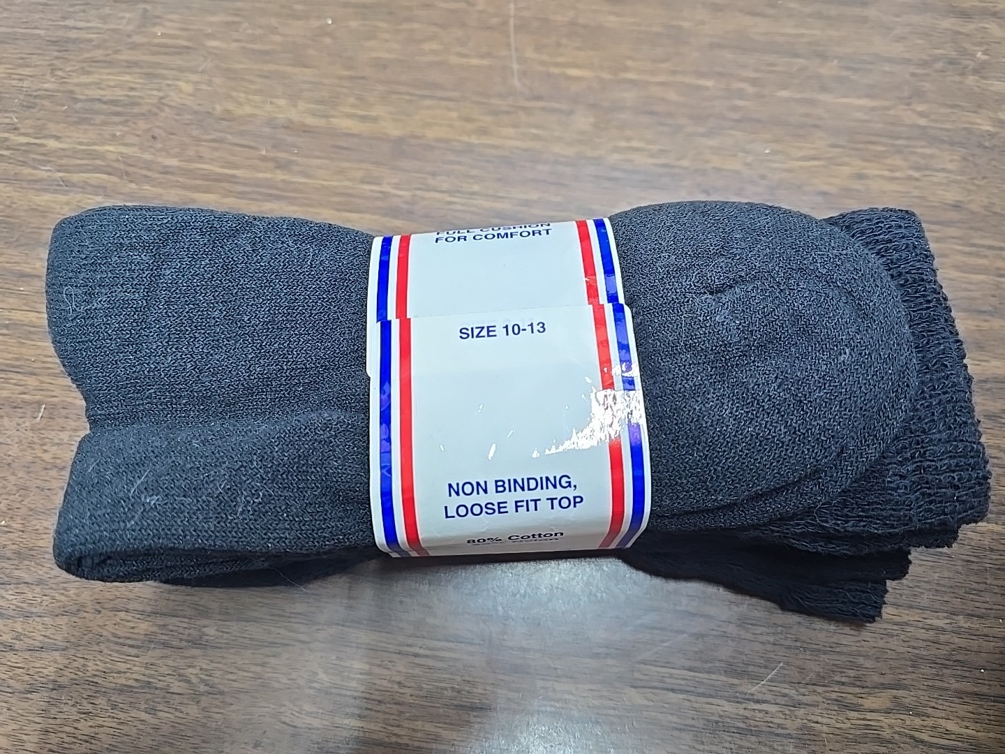 PHYSICIANS CHOICE 3Pairs Diabetic Socks Black Size 10-13 Loose Fit Top New