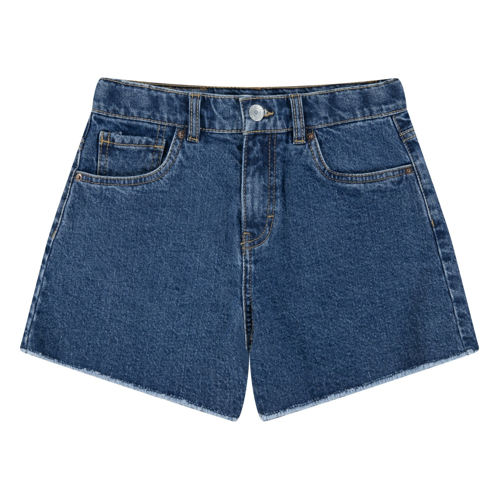 Levi Strauss Signature Girls 5 Pocket Denim A-Line Shorts, Size 18 REG, 3″Inseam