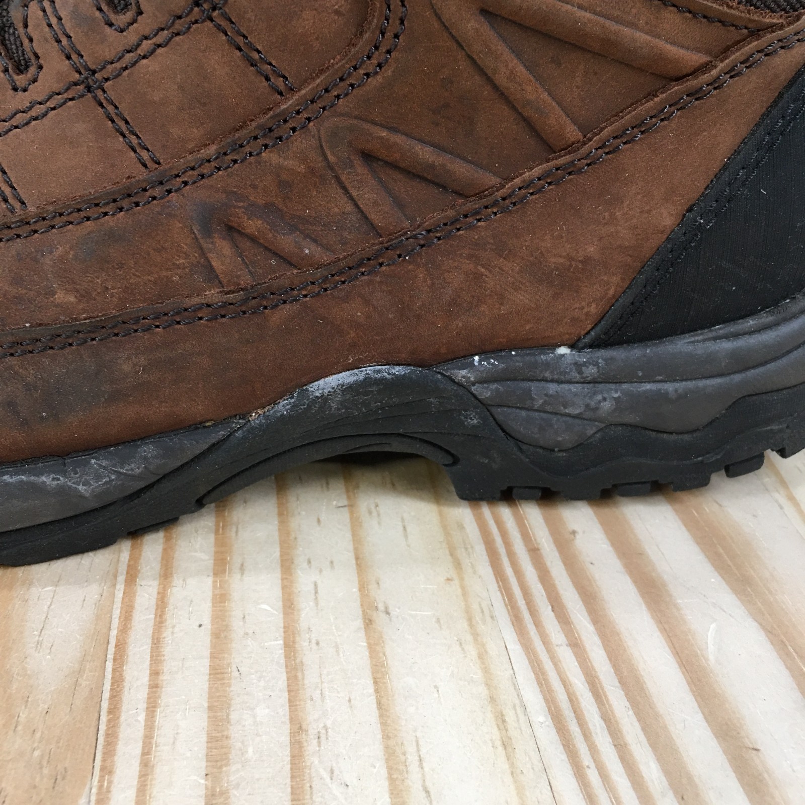 Gravel Gear Work Boots Men 10.5 M Waterproof Hiking Steel Toe Ankle Top BrownGra
