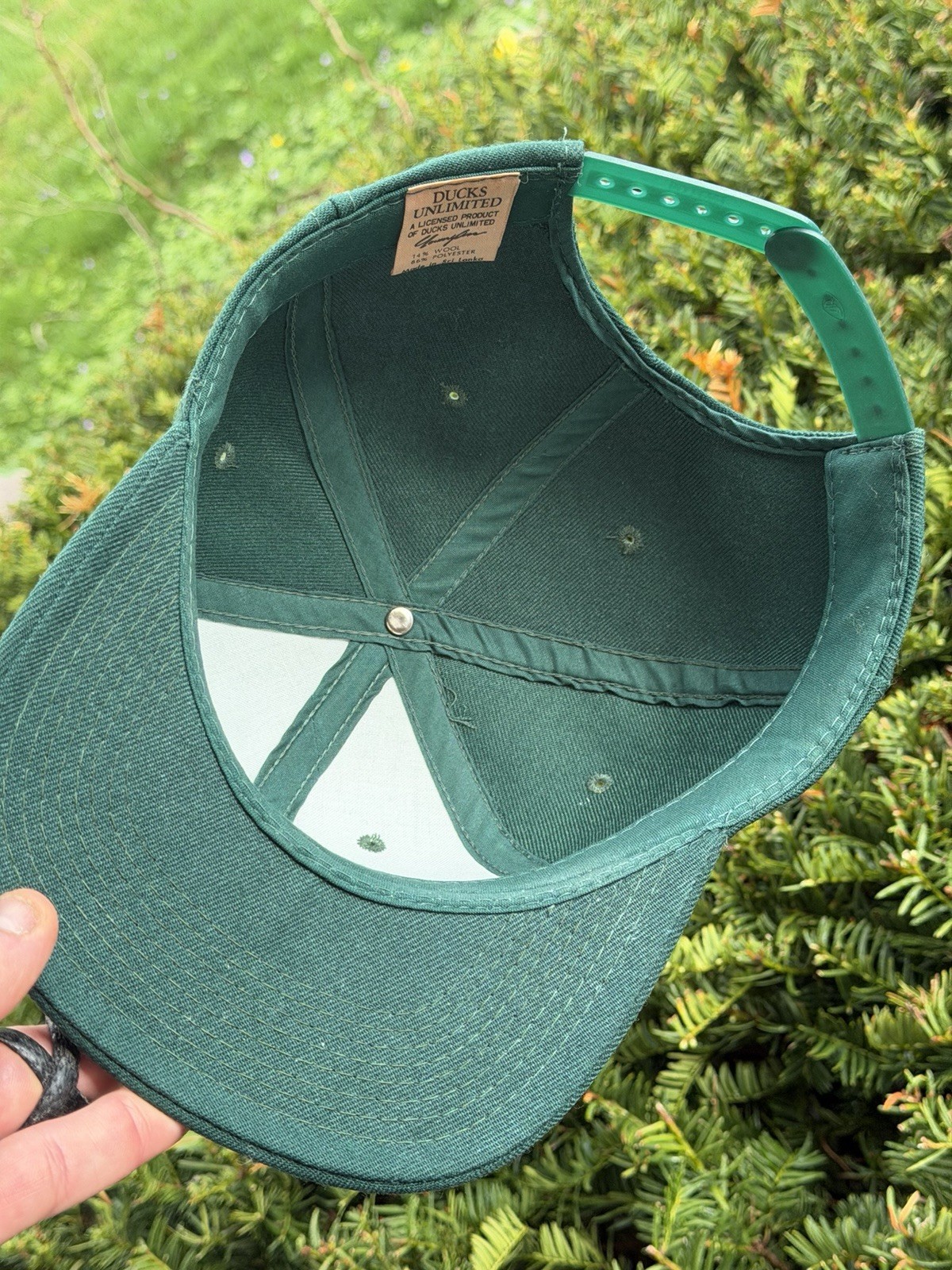 Vintage Ducks Unlimited Youngan Sri Lanka WOOL SnapBack Hat Cap Nature 90s NWOT