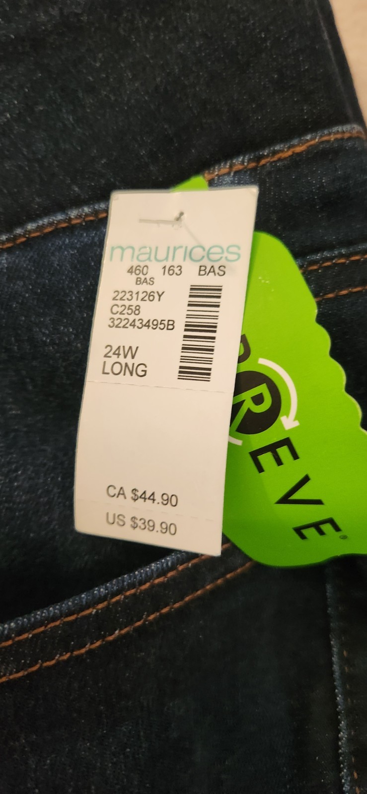 maurices Cool Comfort Pull-On Jegging Jeans High Rise Stretch Dark Wash Blue