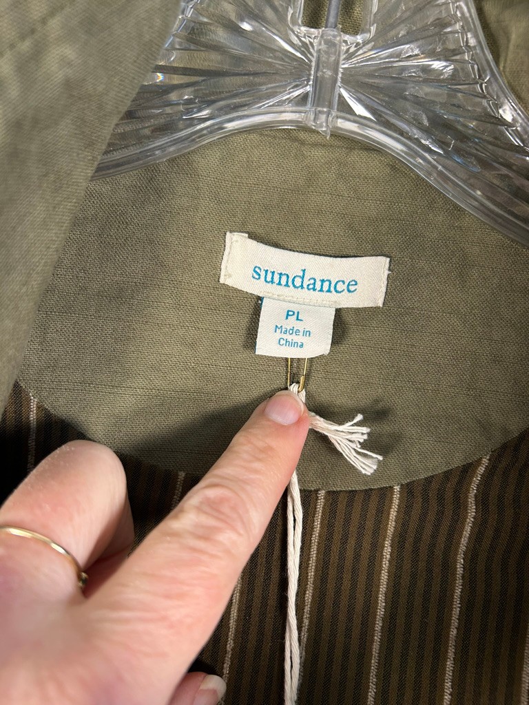 NWT Sundance Catalog Love and Soul Jacket Military Style Size PL
