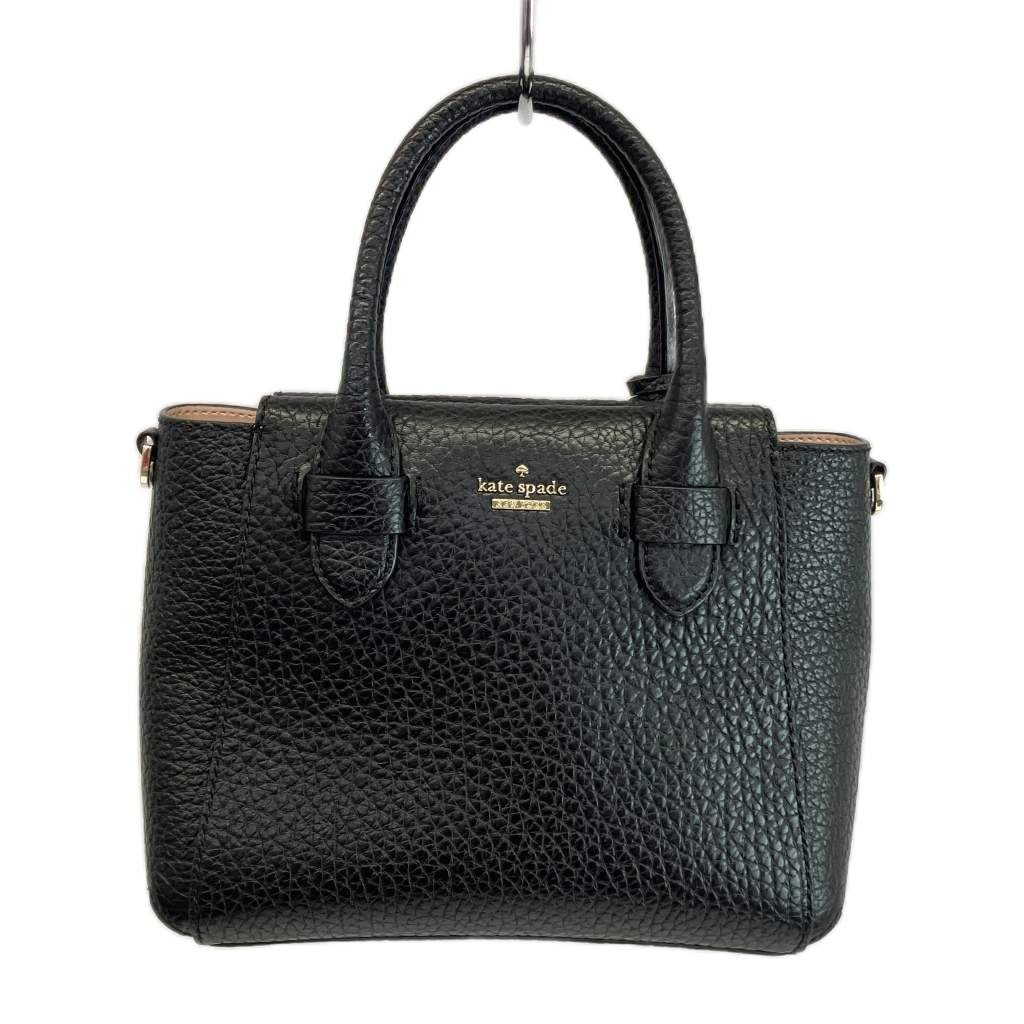 Used Kate Spade KATE SPADE Handbag Shoulder 2WAY Cowhide Grain Leather Logo Gold