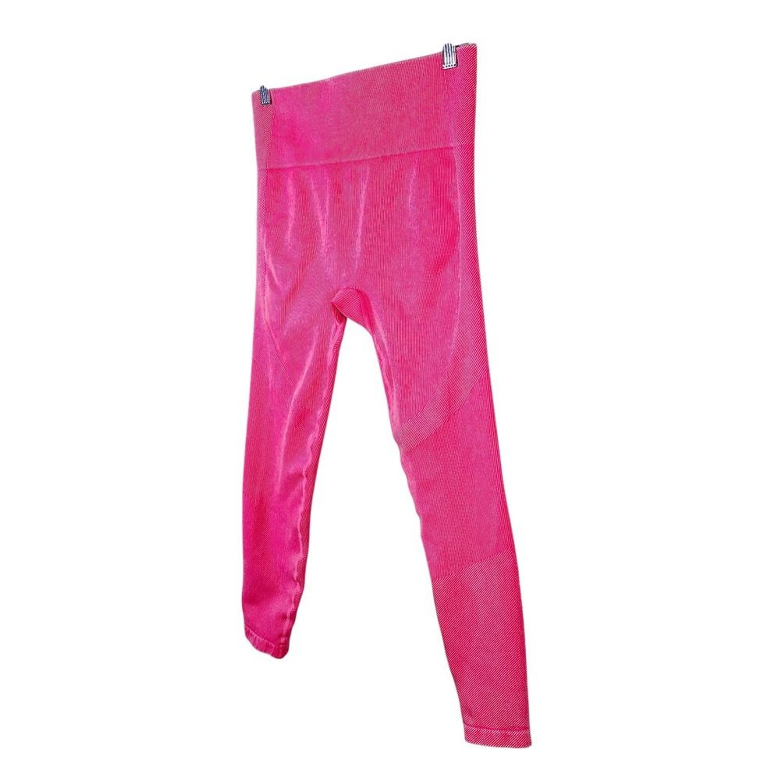 JoyLab Hot Pink Ribbed Seamless High Waist Gym Workout Leggings Large Barbiecore
