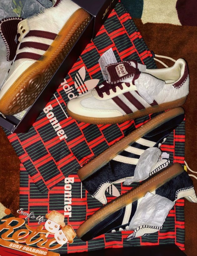 WALES BONNER x adidas originals Black&Brown Samba Pony Tonal for US Unisex Size