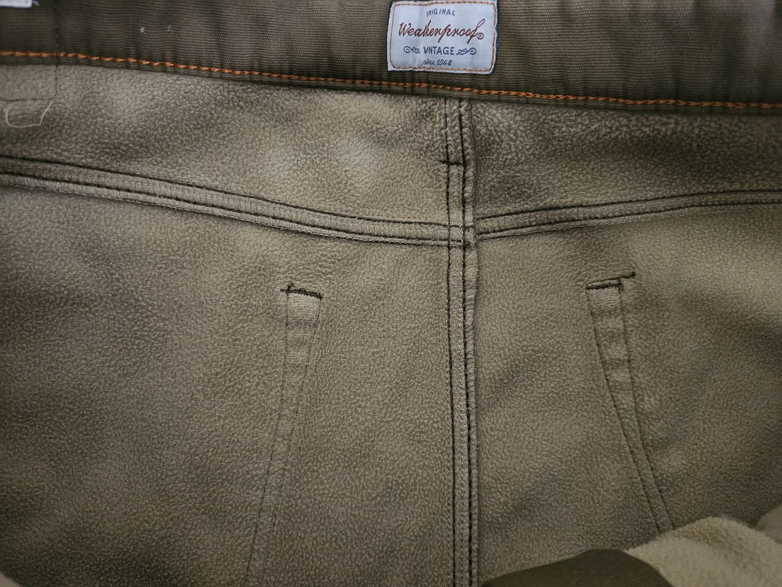 Weatherproof Vintage Men’s Fleece Lined Canvas Pants Brown 40×30