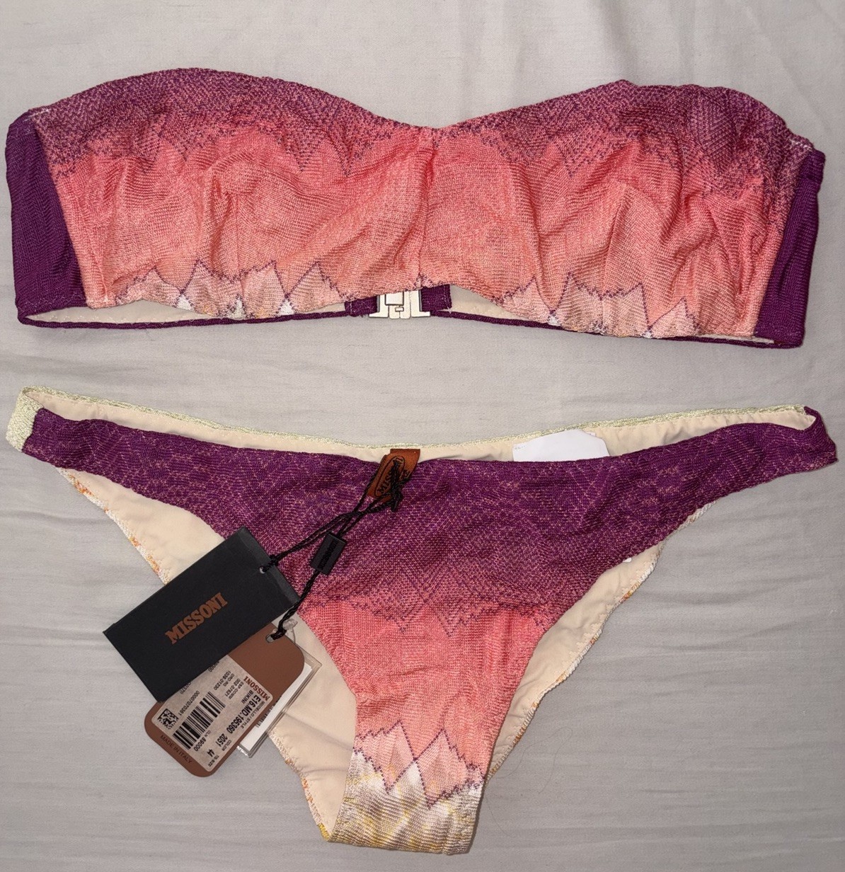 Missoni Bikini Top And Bottoms Sz It 44/M