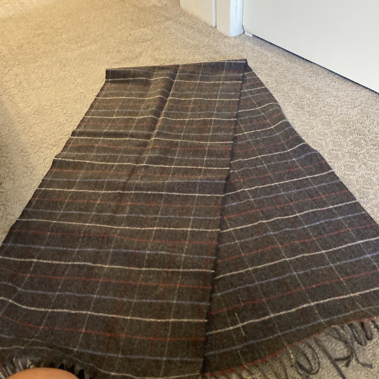 Vintage Pendleton Scarf Striped 100% Virgin Wool Made In USA 12.75” x 56.5” #A