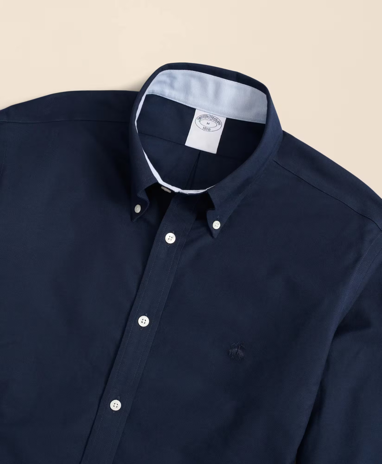 NWT Brooks Brothers Men’s Traditional Stretch Non Iron Solid Oxford Sport Shirt