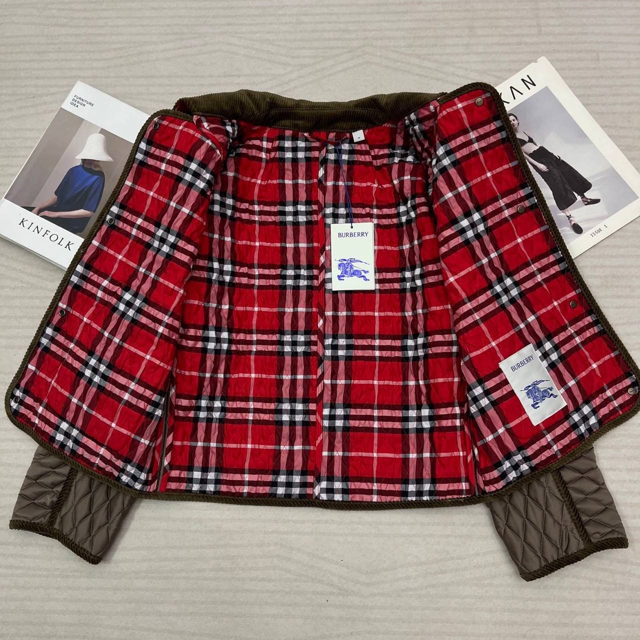 Women Quilted Short Jacket Corduroy Collar Vintage Style Warm