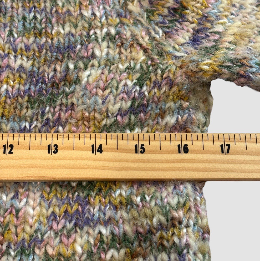 Talbots Women’s Small Chunky Knit Wool Blend Sweater Variegated Colorful