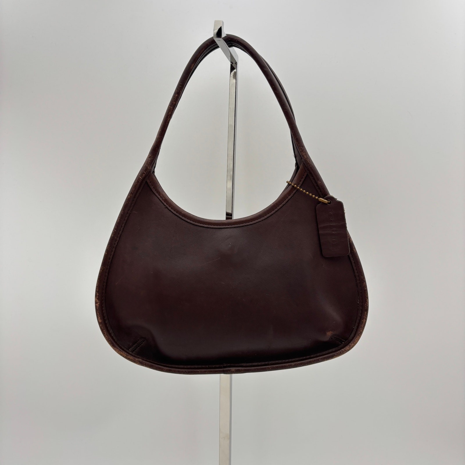 Vintage Coach Mini Ergo Mahogany Handbag Satchel Leather Hobo 9027 Made in USA