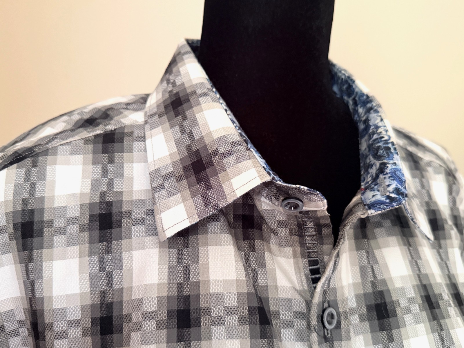 Robert Graham Button Shirt Men 3XL Abstract Geo Cotton Flip Cuff