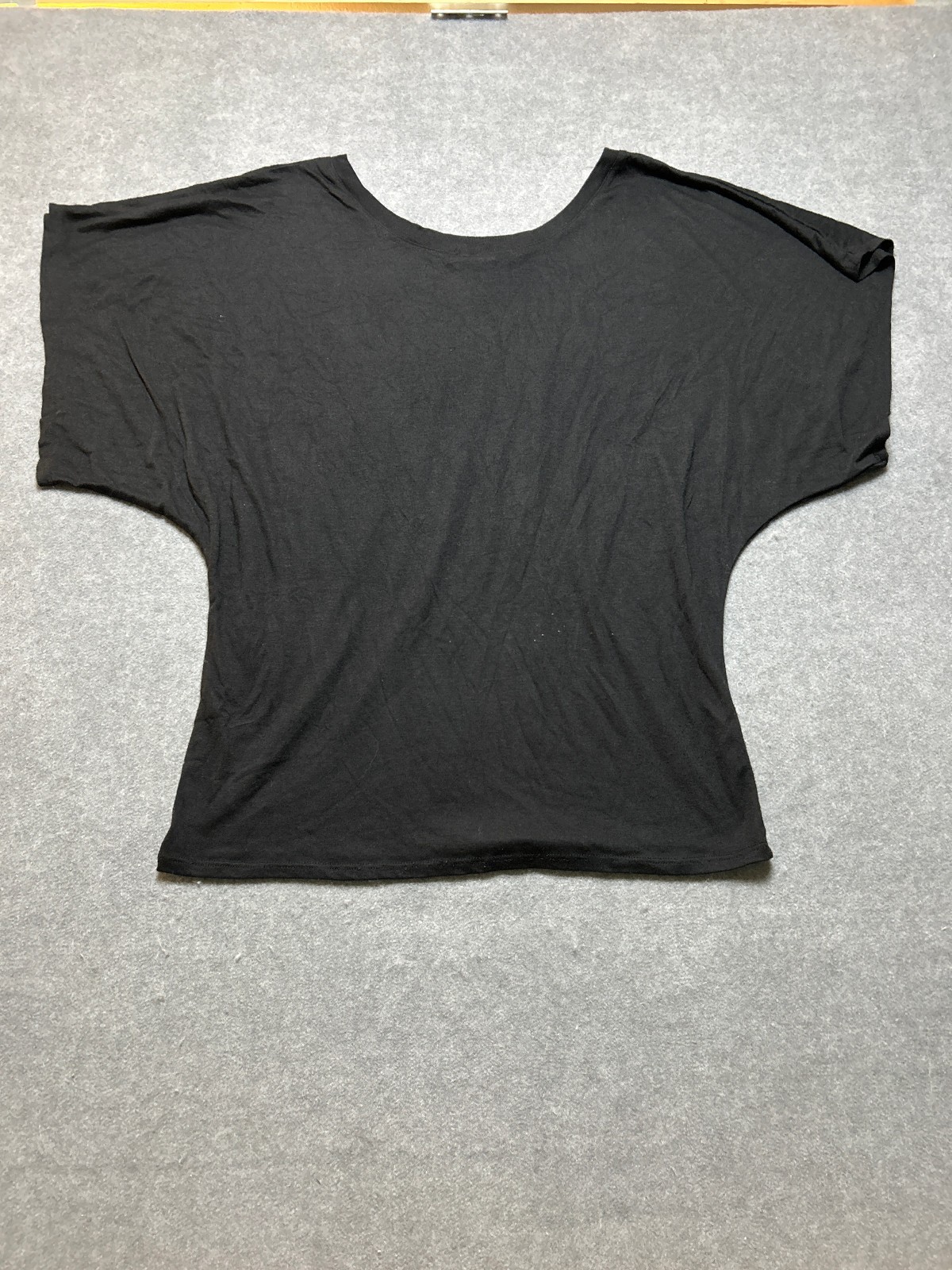 Bella Canvas Womens XL Black Dolman Sleeve Top Batwing Short Sleeve Casual