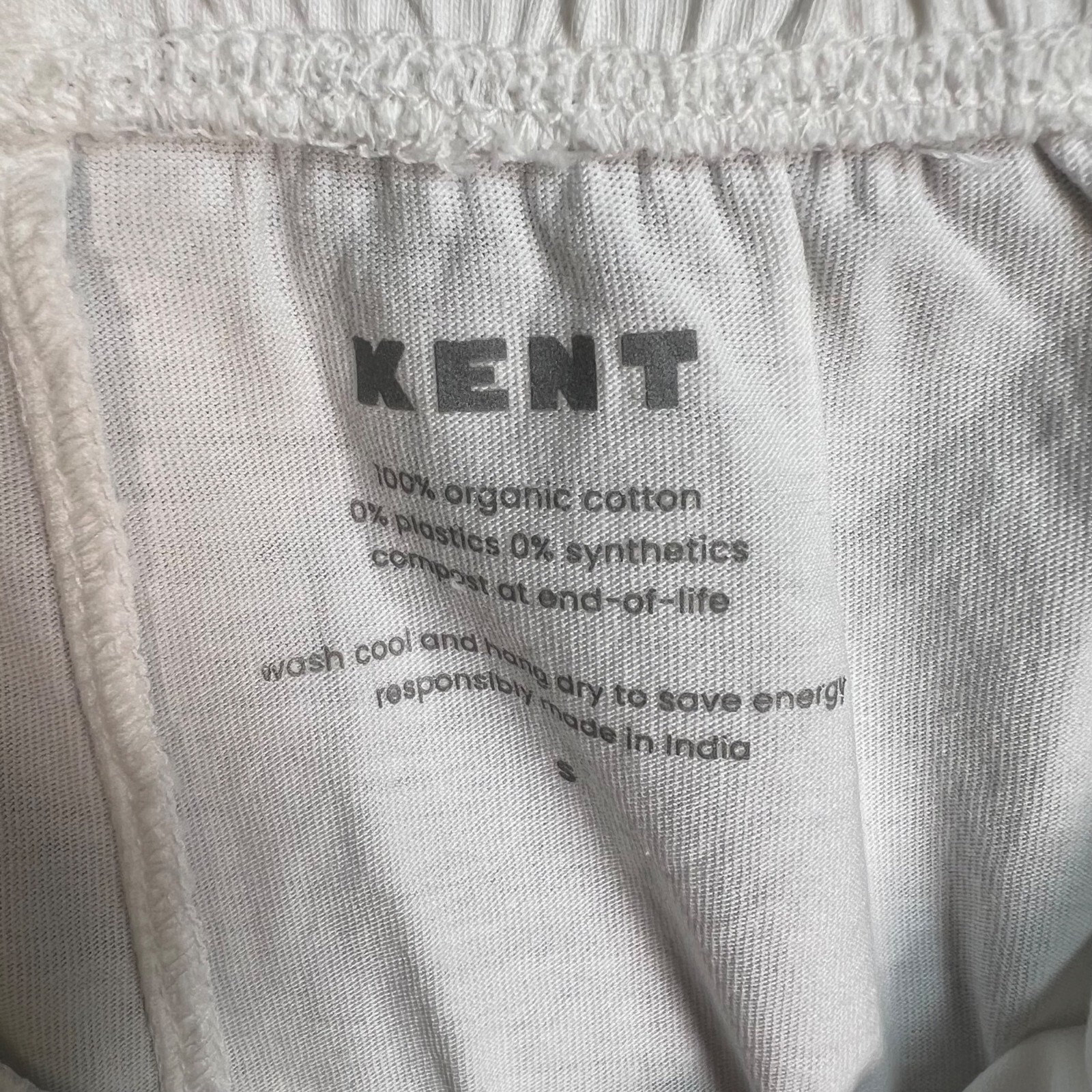 Kent Womens Small White Organic Cotton Lounge Shorts Lightweight Fabric