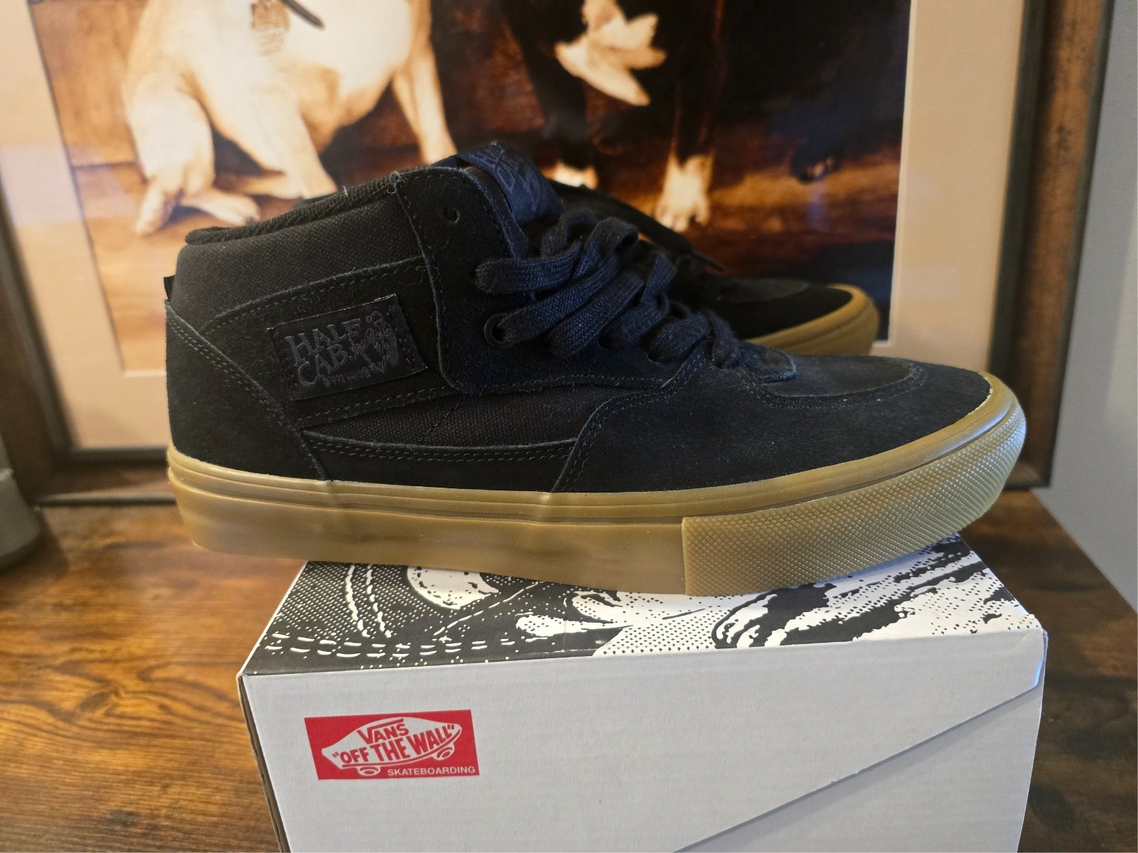 Vans Skate Half Cab Pro Skateboarding Shoe Size 9 Men’s Black Gum NEW RARE