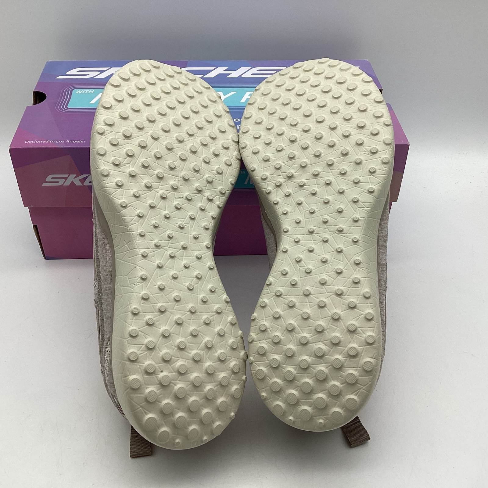 Skechers Memory Foam Women’s 5.5 Microburst Topnotch Taupe 23317 New With Box