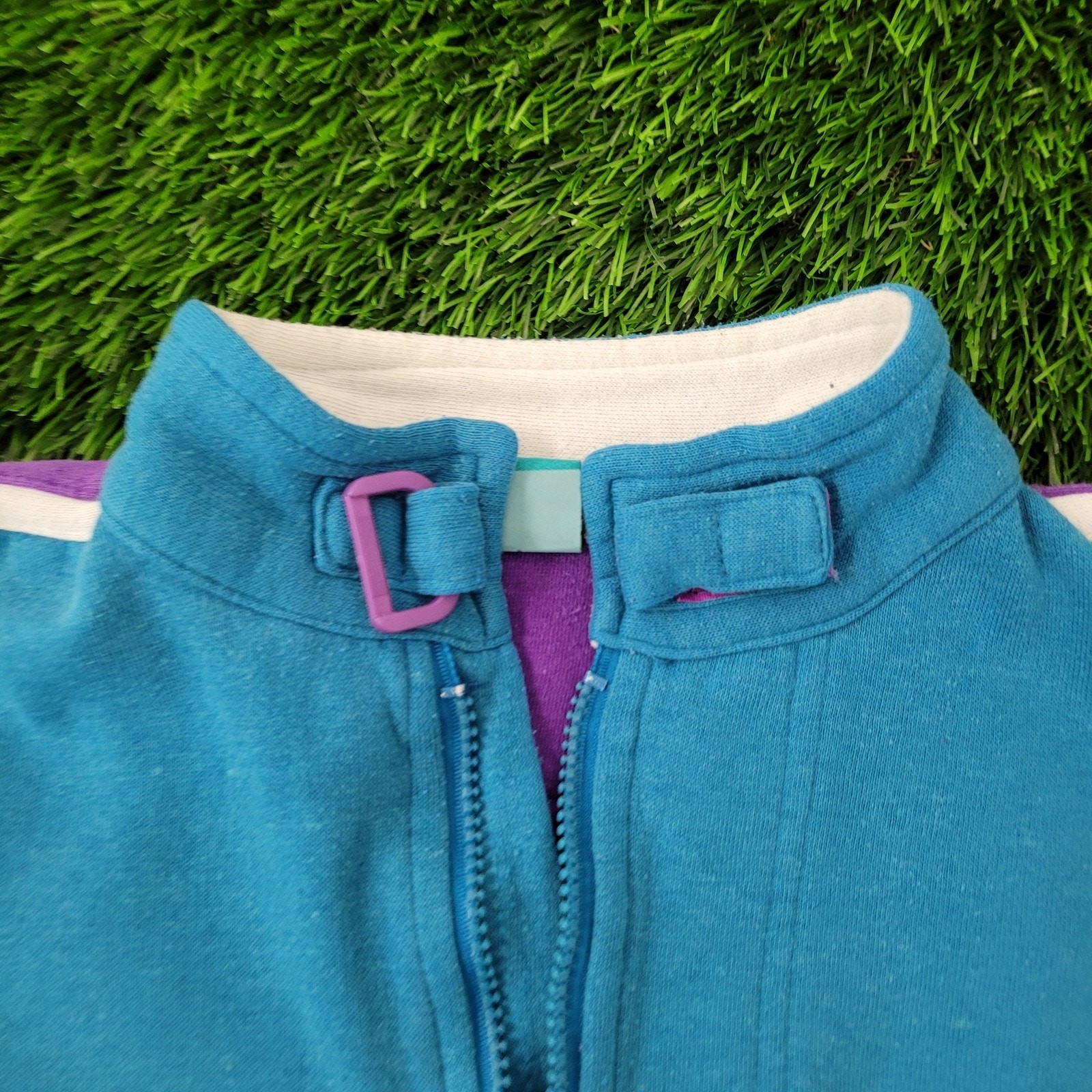 Vintage 90s MOD Hang-Ten Sweater Womens Large 20×22 Blue