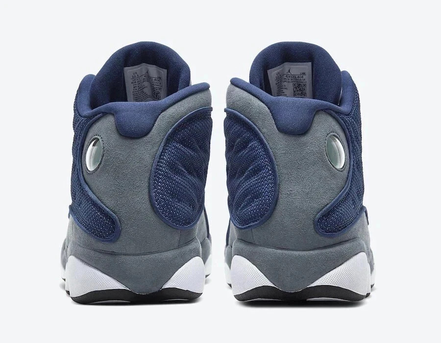 Men – Jordan 13 “Flint” Retro Navy White Gray 414571-404 Size US 7-12