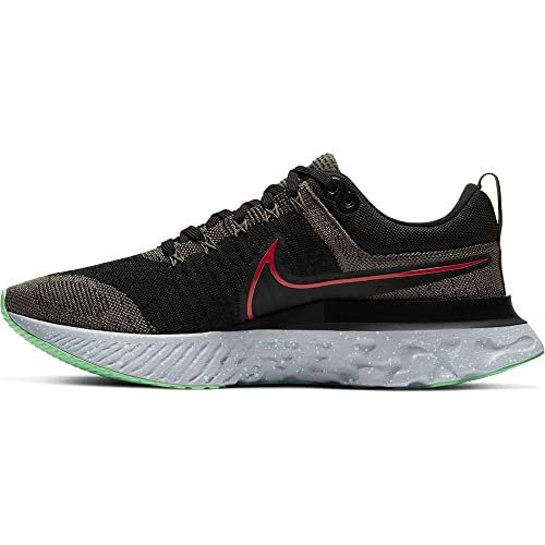 Nike Infinity React Flyknit 2 Black Red Green Sz 8 CT2357 200 Running Shoes