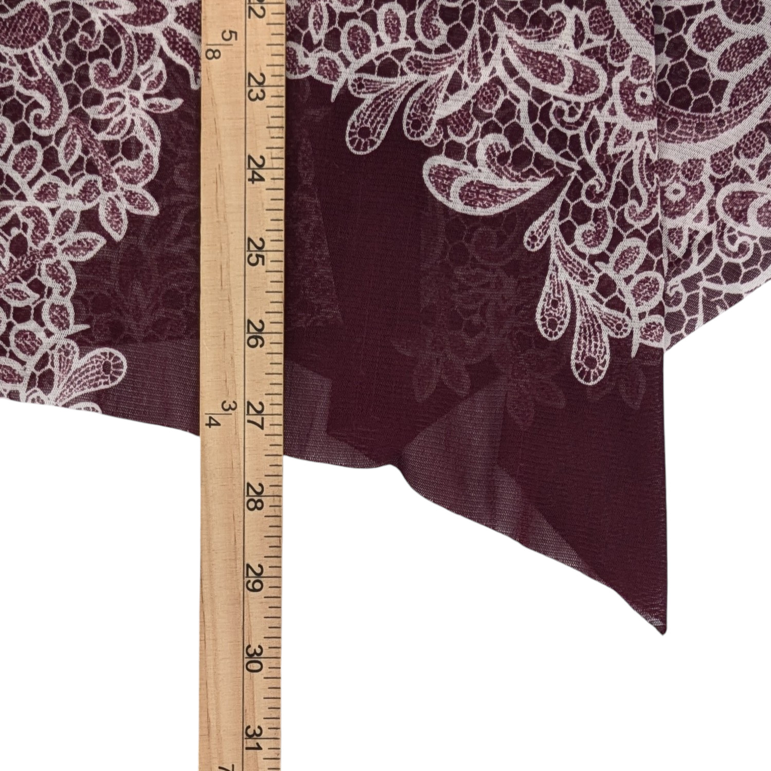 Boho Asymmetrical Tank Top M Sheer Burgundy Flowy Whimsigoth Dark Romance Layer