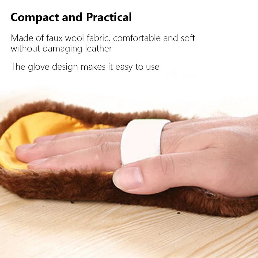 Soft Plush Shoe Polishing Glove – Multi-Functional Leather Cleaner & Shine Cloth