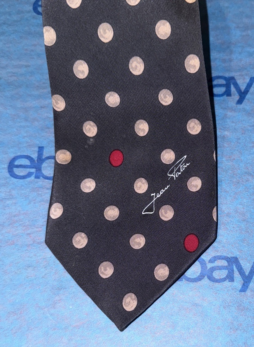 JEAN PATOU VINTAGE MEN’S SILK NECK TIE 3.25 Inches Wide FRANCE