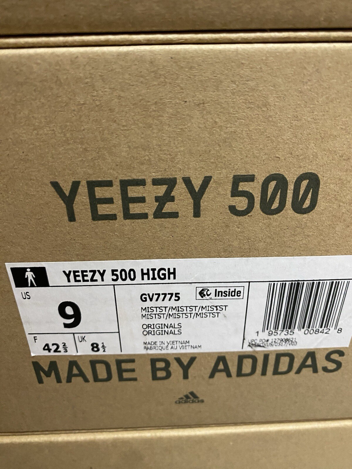 Adidas Yeezy Boost 500 High Mist GV7775 Size 9 Authentic