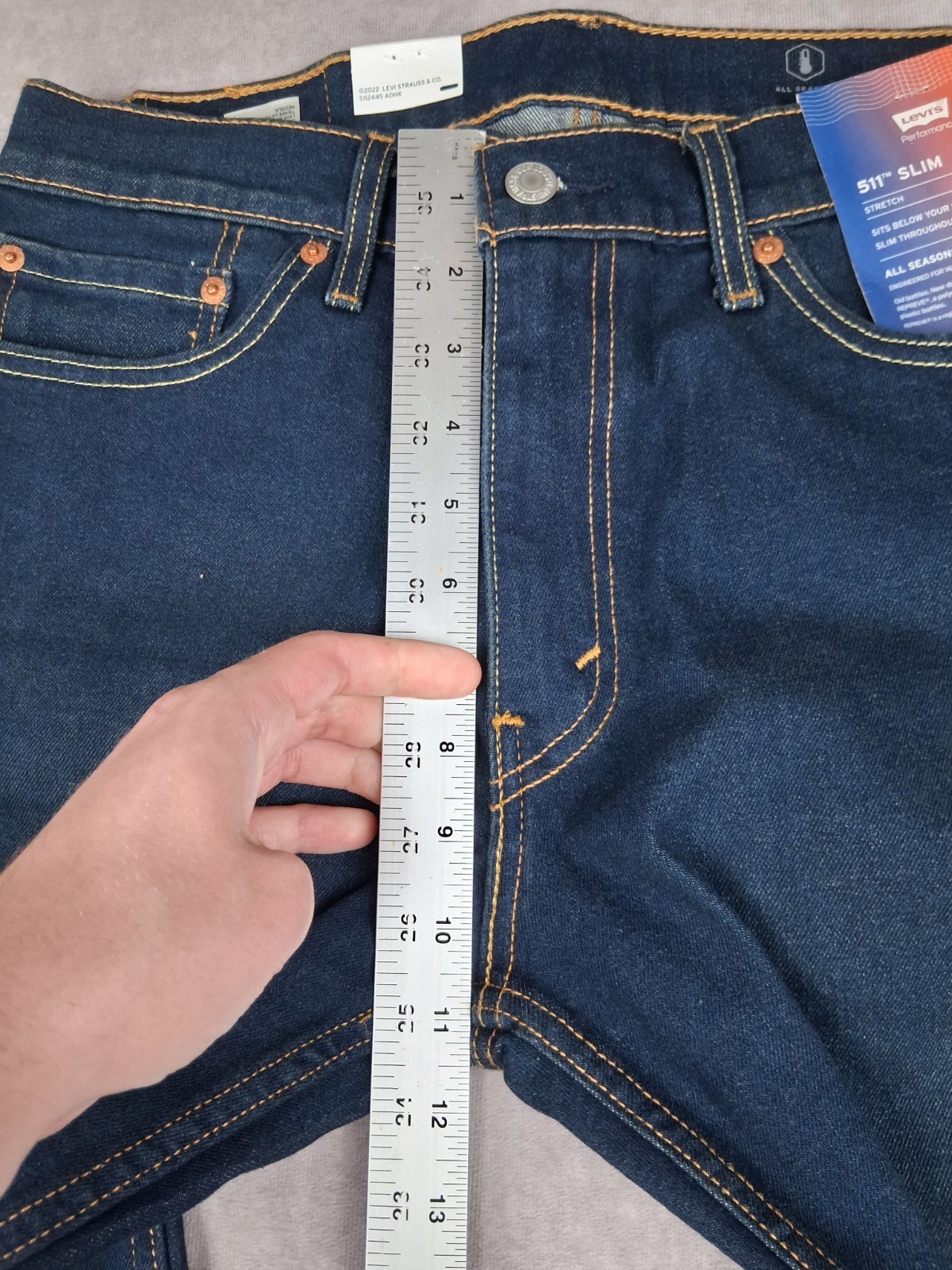 Levi’s 511 Slim Jeans Mens 32×32 Fit Blue All Seasons Tech Stretch Dark Wash NEW