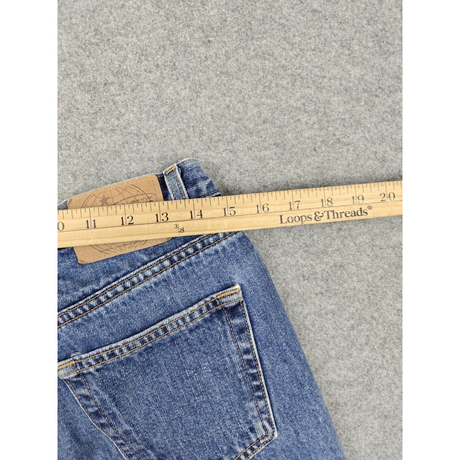 Vintage Gap Reverse Fit Jeans Womens 14 Ankle Blue High Rise Denim Made USA