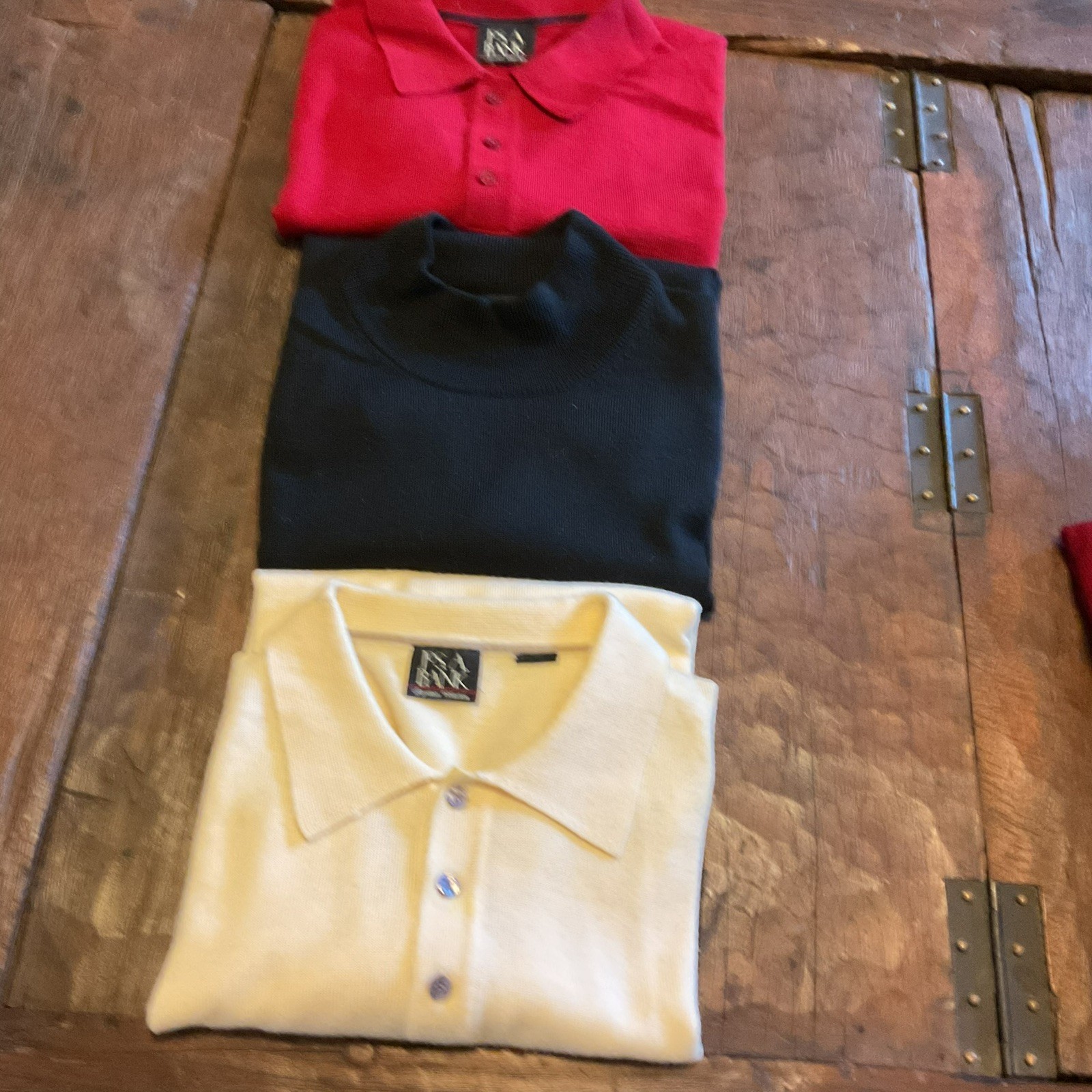 MEN WOOL SWEATER LOT JOS. A. BANK BLACK, GREY, IVORY SZ XL