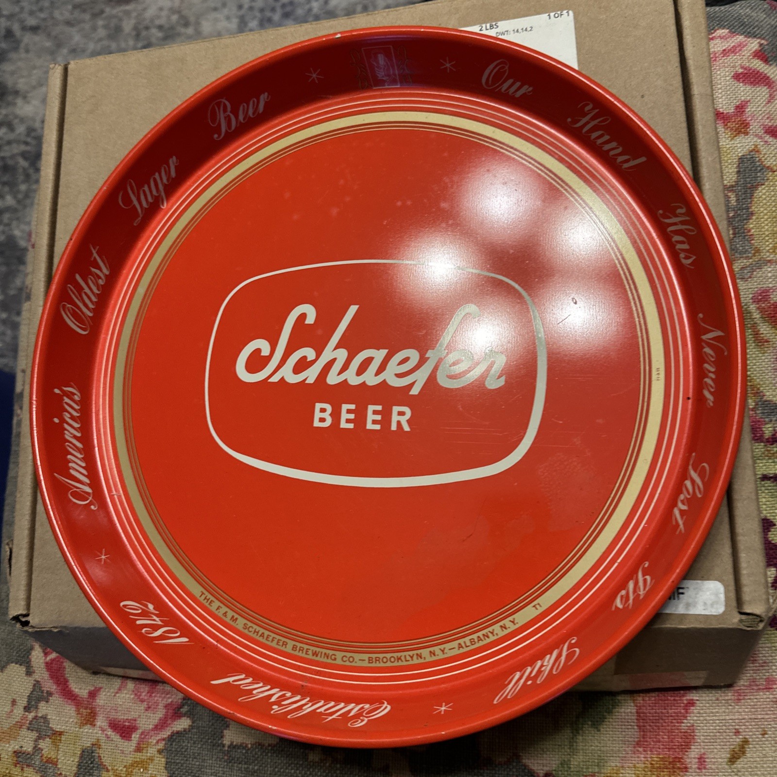 Schaefer Beer SCARF 64×5.5 Inches and beer tray