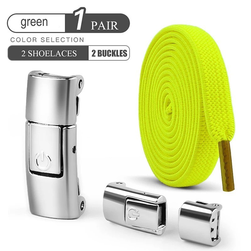 8mm Elastic No Tie Shoelaces Press Lock Flat Laces Kids Adults Sneakers