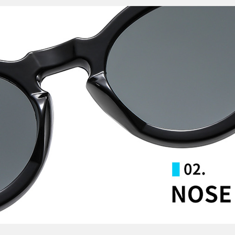Classic Round Thick Frame Sunglasses For Men Women Outdoor Glasses UV Protection