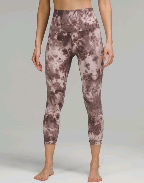 Lululemon Align High-Rise Crop 23″ Tie Dye Leggings! Size 4 Excellent