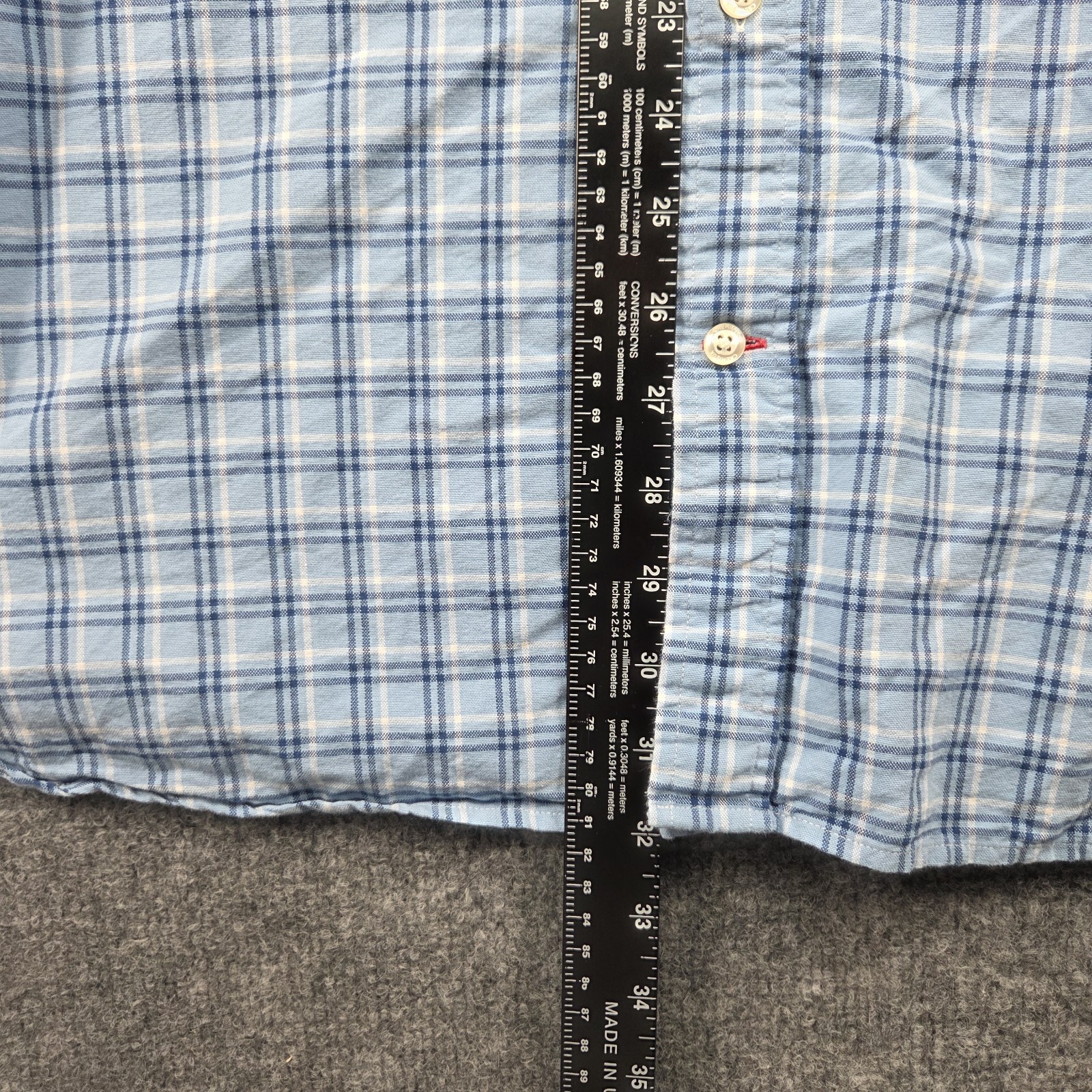Cremieux Button Down Shirt 2XB Blue Plaid Cotton Long Sleeve