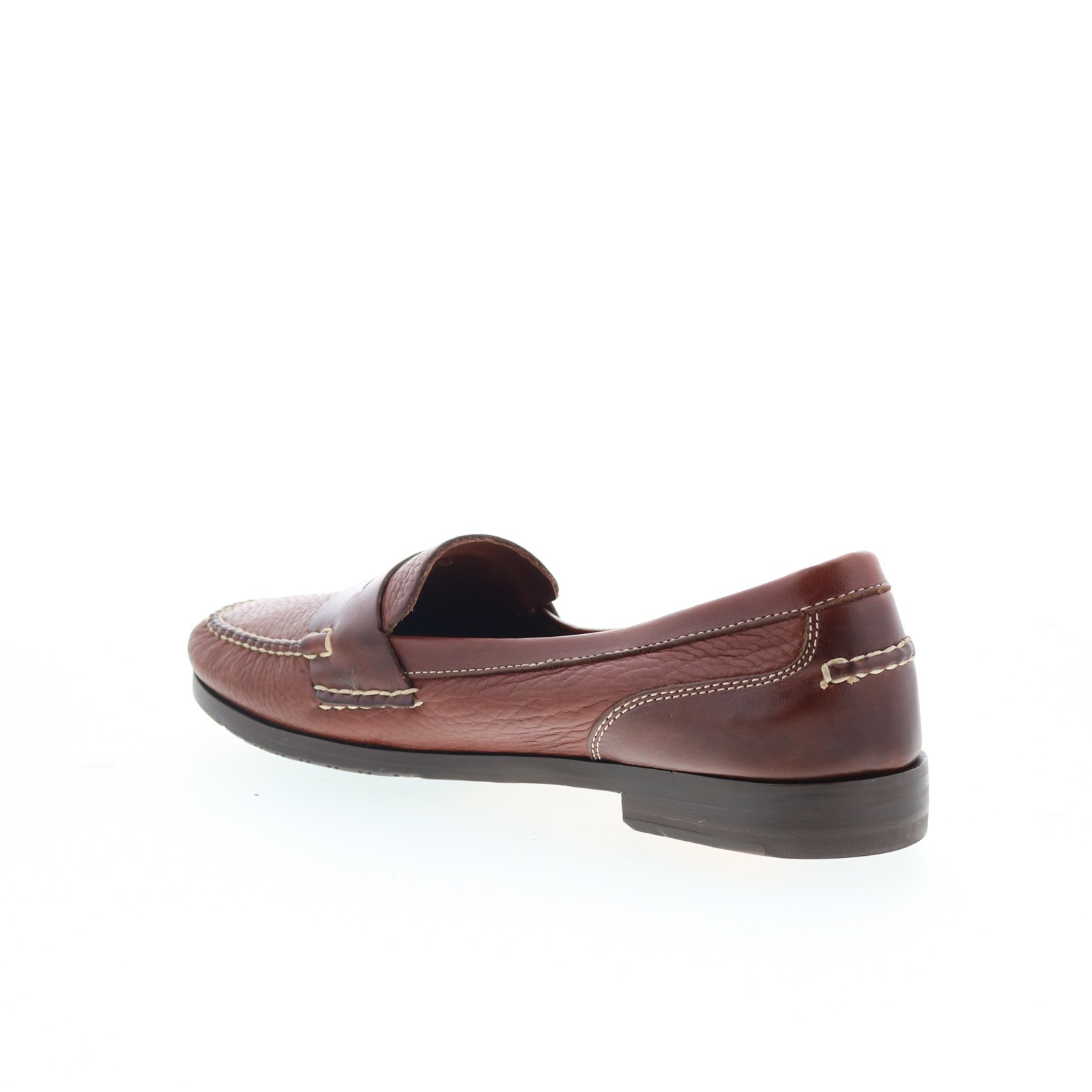 T.B. Phelps Marco 523-30 Mens Brown Leather Loafers & Slip Ons Penny Shoes