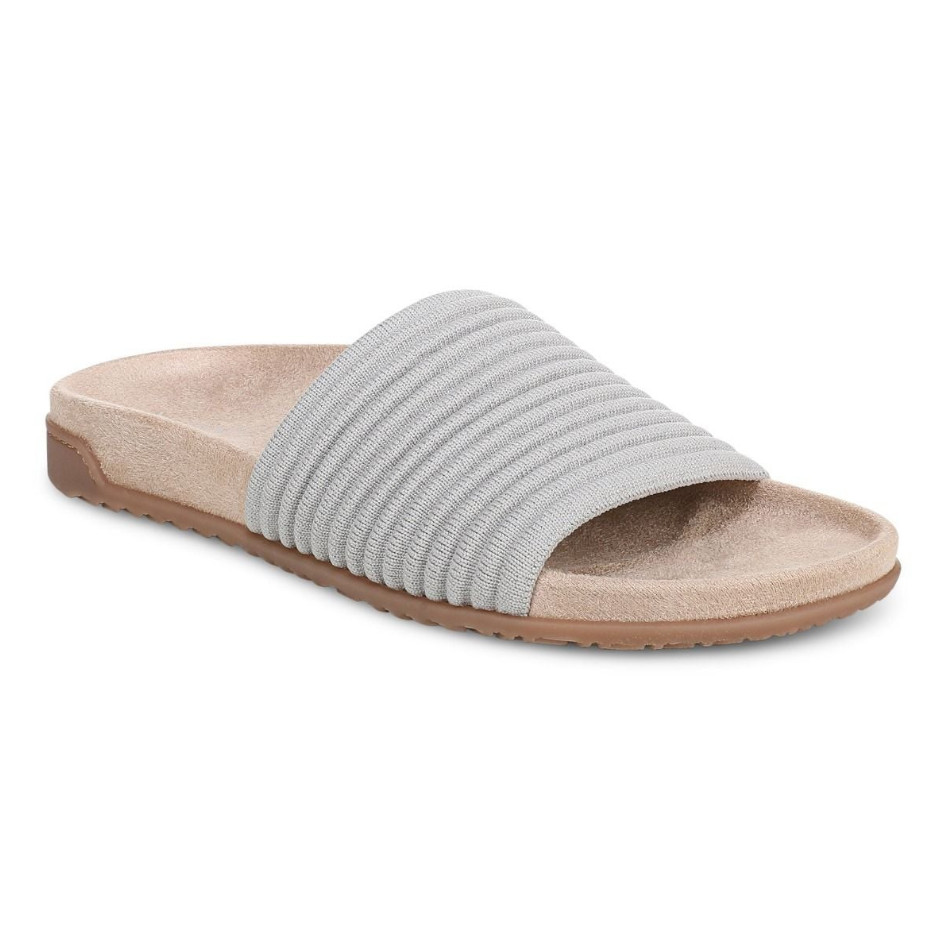 VIONIC Evie Knit Slide Sandal, Vapor Silver (NEW)