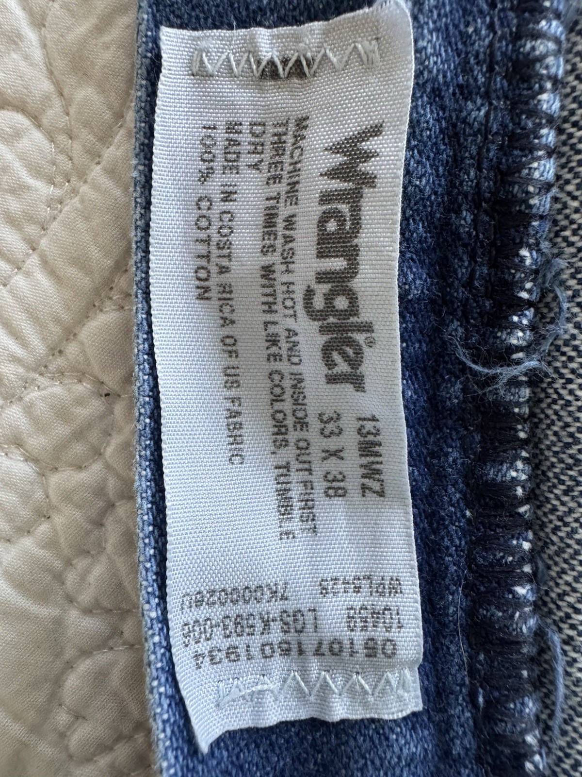 Wrangler Cowboy Cut Men’s Blue Medium Wash Denim Straight Jeans 5-Pocket Cotton